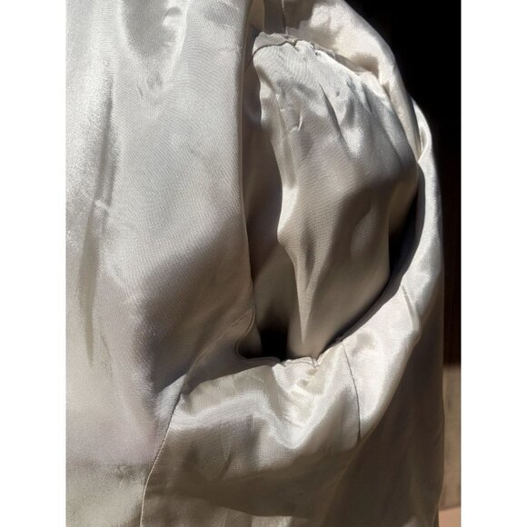 Vintage Henri Bendel Silk Cream Herringbone Blazer Women's 6 SMALL - Picture 11 of 12